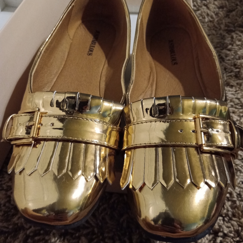Rose gold shoes